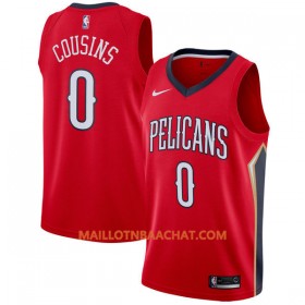 Maillot NBA New Orleans Pelicans DeMarcus Cousins 0 Nike 2017-18 Rouge Swingman - Homme